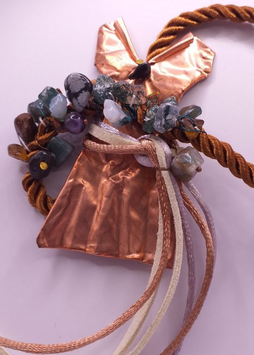 Bραχιόλι με φύλλα χαλκού και αλουμινίου