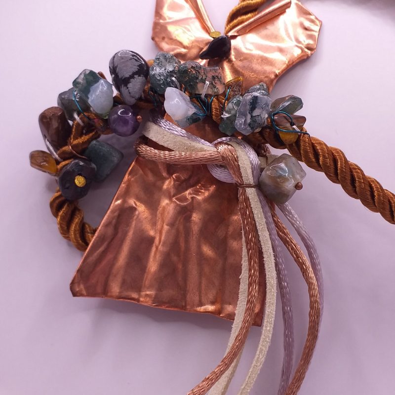 Bραχιόλι με φύλλα χαλκού και αλουμινίου